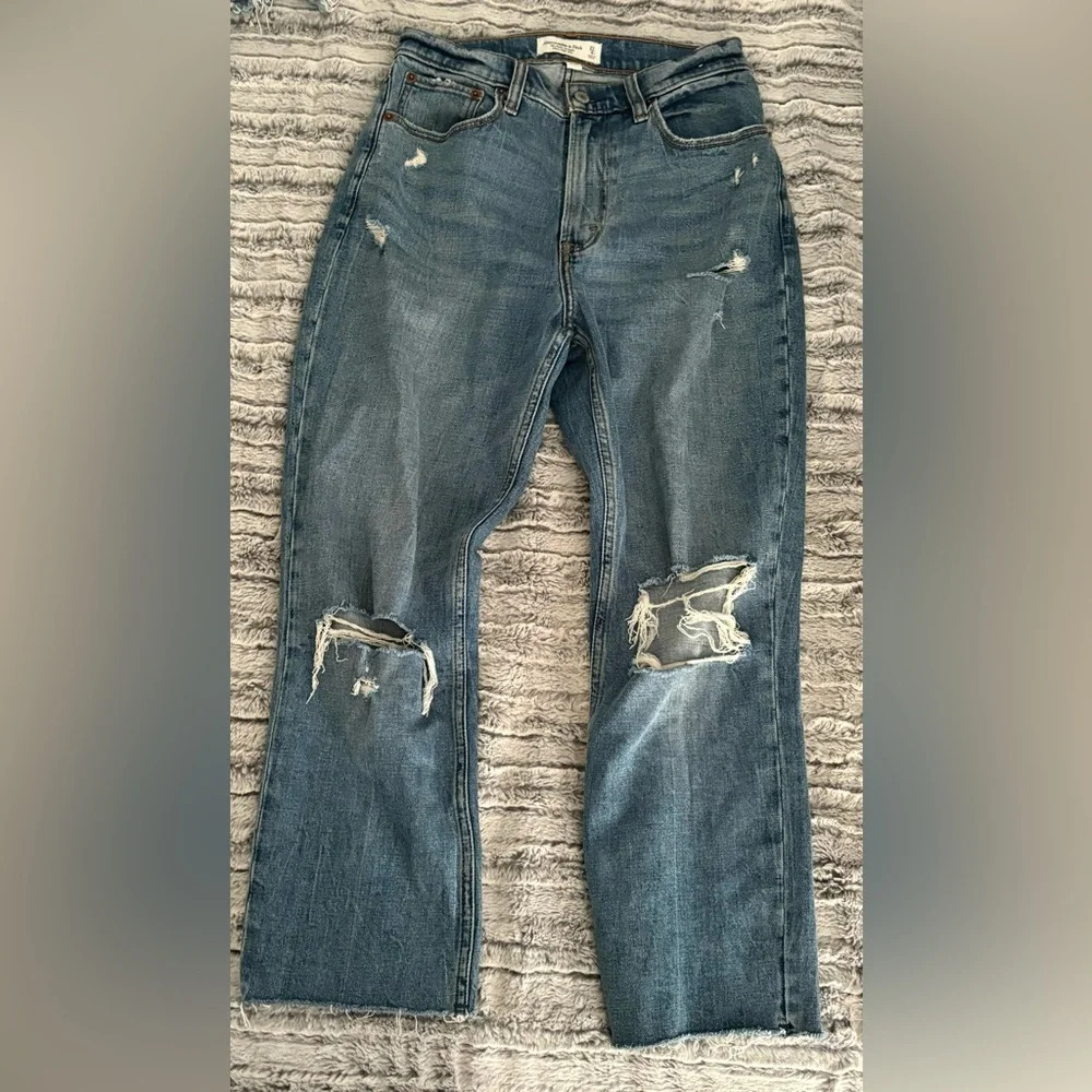 Abercrombie & Fitch The Ankle Straight Ultra High Rise 27/4s Curve Love